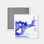 ブルーオランダキッズ マグネット (正面/裏面)