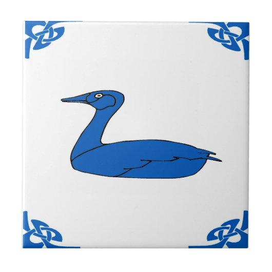 ブルーオランダダック タイル (正面)
