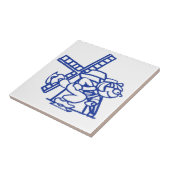 ブルーオランダボーイウィンドミル タイル (側面)