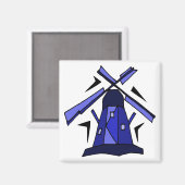 ブルーオランダ風車 マグネット (正面/裏面)