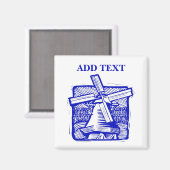 ブルーオランダ風車 マグネット (正面/裏面)