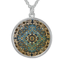 ブルーオリエンタルラグ