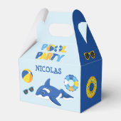 ブルーオルカフロートプールパーティー フェイバーボックス (正面サイド)