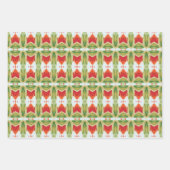 ブルーオレンジと緑の毎日のギフトラップ ラッピングペーパーシート (正面2)