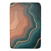 ブルーオレンジと金ゴールドゲードインスパイア バスマット (正面縦)