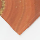 ブルーオレンジと金ゴールドゲードインスパイア フリースブランケット (角)