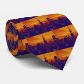 ブルーオレンジアポップ・アートのートニューヨークシティ ネクタイ (ロール)