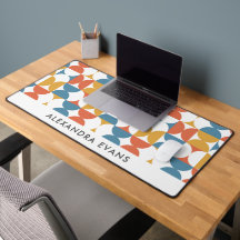 ブルーオレンジイエローレトロプリントモノグラム