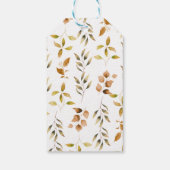 ブルーオレンジカボチャのトラックの葉ベビーシャワー ギフトタグ (裏面)