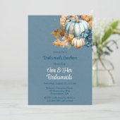 ブルーオレンジカボンプキンピーニーブライデスメイドランチョン 招待状 (スタンド正面)