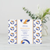 ブルーオレンジガールズカスタムバレーボールバースデーパーティー 招待状 (スタンド正面)