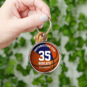 ブルーオレンジガールボーイズスポーツチーム名 キーホルダー (手)