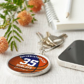 ブルーオレンジガールボーイズスポーツチーム名 キーホルダー (側面)