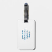 ブルーオレンジサマー日本のコイ魚 ラゲッジタグ (裏面縦)