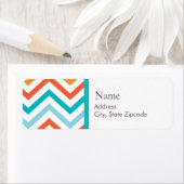 ブルーオレンジシェブロン住所 シール (インサイチュ)