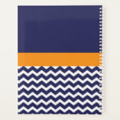 ブルーオレンジシェブロン プランナー手帳 (裏面)