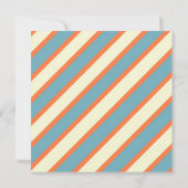 ブルーオレンジストライプの40歳誕生日パーティの招待状 招待状 (裏面)