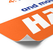 ブルーオレンジダーツ戦争の誕生日パーティーのバトルルール ポスター (角)