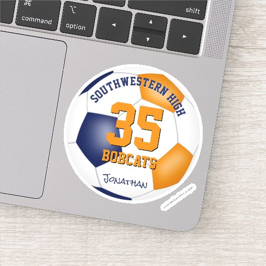 ブルーオレンジチームカラーズボーイズサッカー シール (詳細)