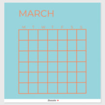 ブルーオレンジトスカマーツアンデートカレンダープランナー