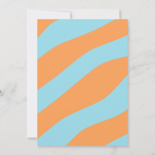 ブルーオレンジトレインバースデーパーティーの招待 招待状 (裏面)