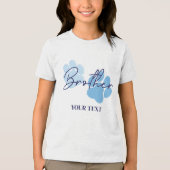 ブルーオレンジドッグポープリントバースデーパーティーブラザー トライブレンドＴシャツ (正面)