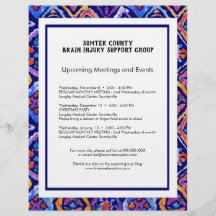 ブルーオレンジネイビーイカットパターンニュースレター