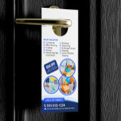 ブルーオレンジハウスクリーニング清掃の清掃メイドサービス ドアノブサイン