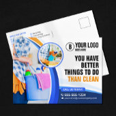 ブルーオレンジハウスクリーニング清掃の清掃メイドサービス ポストカード