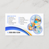 ブルーオレンジハウスクリーニング清掃の清掃メイドサービス 名刺 (裏面)