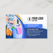 ブルーオレンジハウスクリーニング清掃の清掃メイドサービス 名刺 (正面)