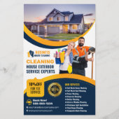 ブルーオレンジハウス洗濯外装清掃サービス チラシ (正面)