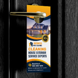 ブルーオレンジハウス洗濯外装清掃サービス ドアノブサイン