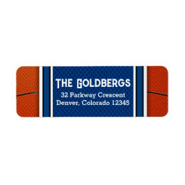 ブルーオレンジバスケットボールバー（ユダヤ教の）バル・ミツバー差出人住所 ラベル