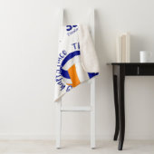 ブルーオレンジバレーボールのコート幸せ場所 シェルパブランケット (インサイチュ)