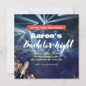ブルーオレンジパーティールームバチェラーナイト招待状 招待状 (正面)