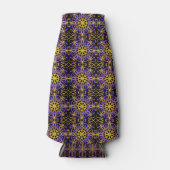 ブルーオレンジパープルイエローメカニカルスケッチ ボトルクーラー (正面)