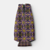 ブルーオレンジパープルイエローメカニカルスケッチ ボトルクーラー (裏面)