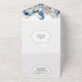 ブルーオレンジヒトデシーホース海バラ オールインワン招待状 (外側)