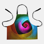 ブルーオレンジピンクモダン抽象芸術アートパターン#24 エプロン (正面)