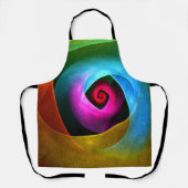 ブルーオレンジピンクモダン抽象芸術アートパターン#24 エプロン (正面)
