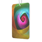 ブルーオレンジピンクモダン抽象芸術アートパターン#24 カーエアーフレッシュナー (左)