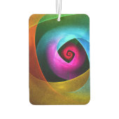 ブルーオレンジピンクモダン抽象芸術アートパターン#24 カーエアーフレッシュナー (裏面)