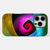 ブルーオレンジピンクモダン抽象芸術アートパターン#24 Case-Mate iPhoneケース (裏面 (横))