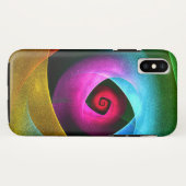 ブルーオレンジピンクモダン抽象芸術アートパターン#24 Case-Mate iPhoneケース (裏面(横))