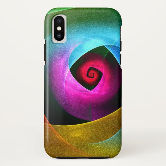 ブルーオレンジピンクモダン抽象芸術アートパターン#24 Case-Mate iPhoneケース (裏面)