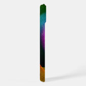 ブルーオレンジピンクモダン抽象芸術アートパターン#24 iPhoneケース (右側面)