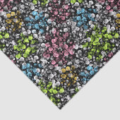 ブルーオレンジピンクライムグリーン水玉模様アートパターン 薄葉紙 (詳細)