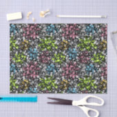 ブルーオレンジピンクライムグリーン水玉模様アートパターン 薄葉紙 (クラフト)