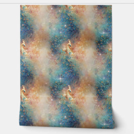 ブルーオレンジピーコック 壁紙